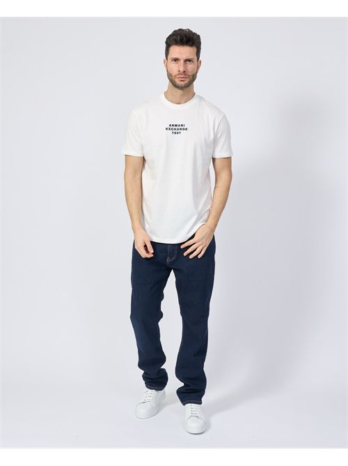 AX Men's T-Shirt with Front Logo ARMANI EXCHANGE | XM000540-AF10362U0009